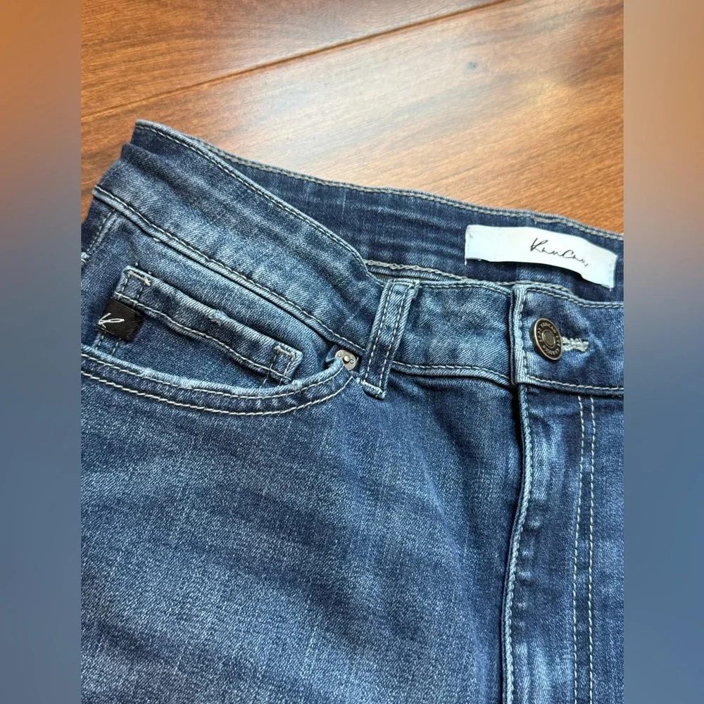 KANCAN Stylish Blue Distressed Women's Jeans